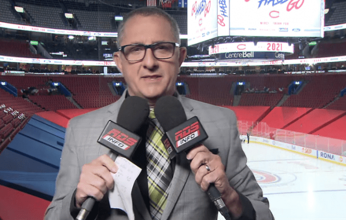 Luc Gélinas ne choisit pas le bon micro en direct à RDS